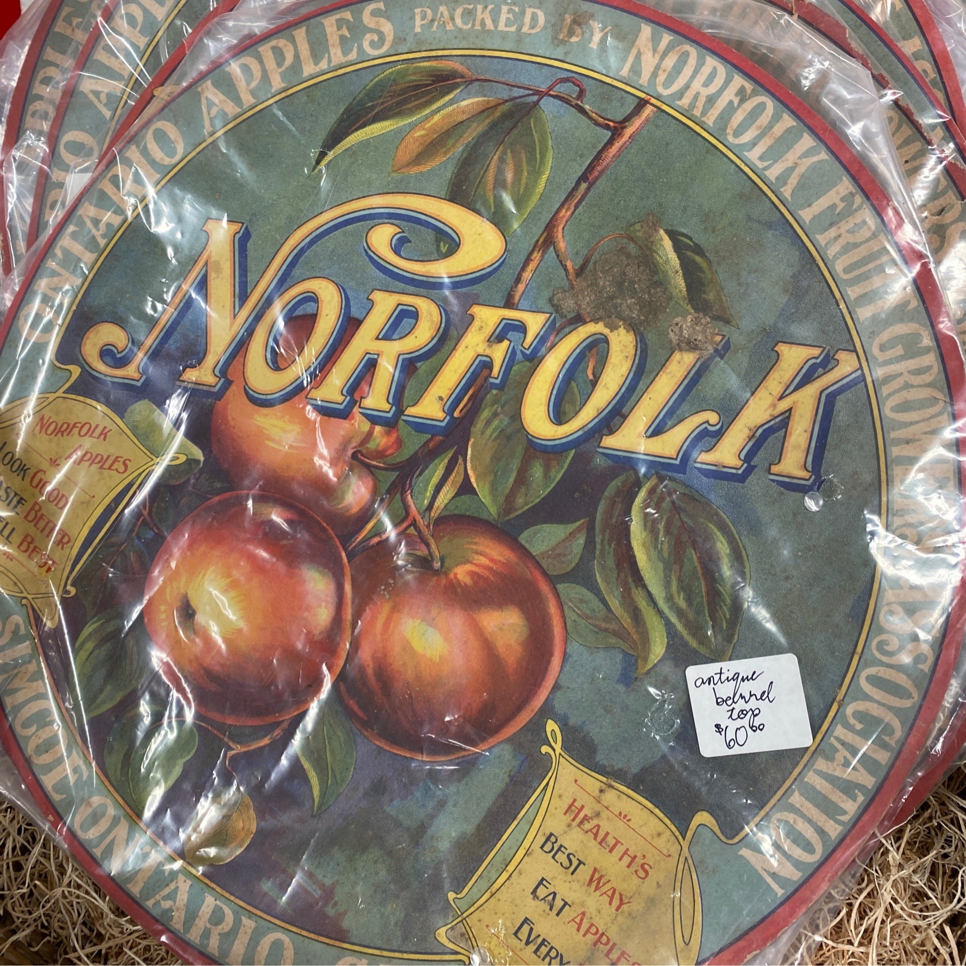 Norfolk Fruit Growers Apple Barrel Top Cider Keg Farm Market